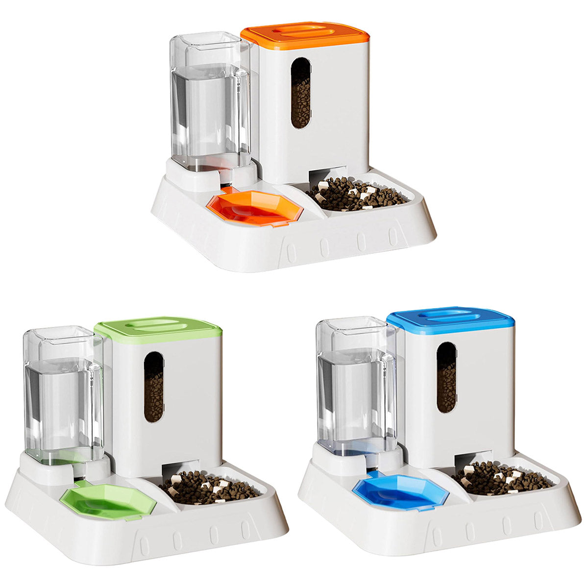 Automatic Pet Feeder & Water Dispenser 2.2L Food 1.3L Water - Blue - SuperSaverAU - view 2