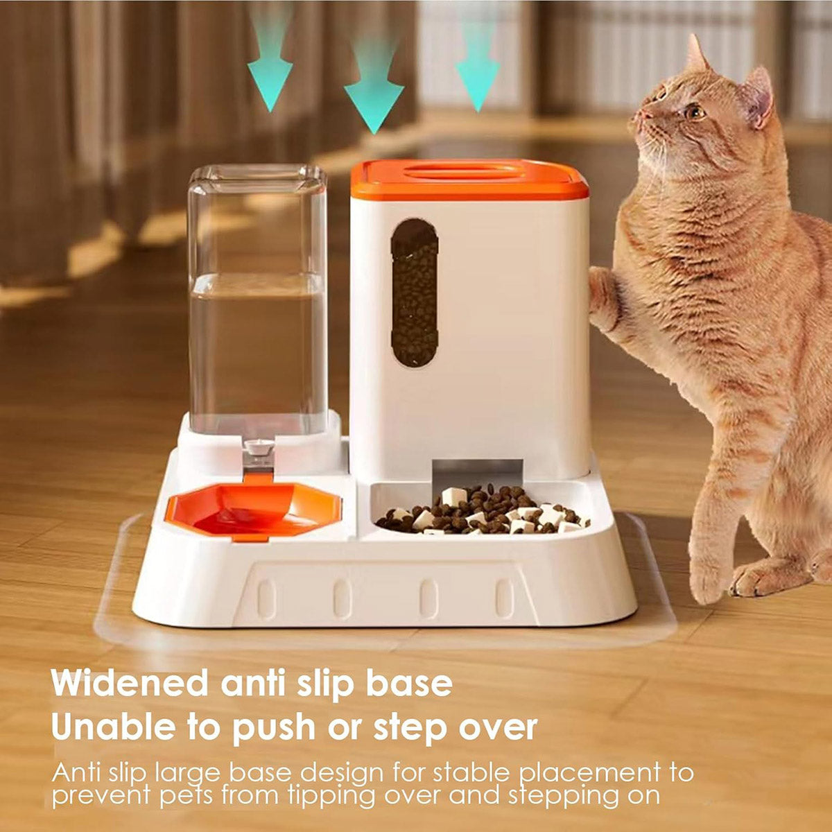 Automatic Pet Feeder and Water Dispenser 2.2L Food 1.3L Water - Green - SuperSaverAU - view 5