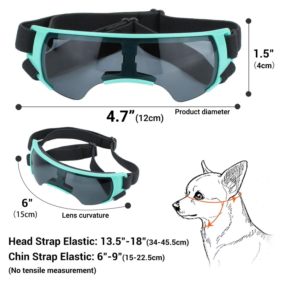 Premium Dog Sunglasses UV Eye Shield - Black