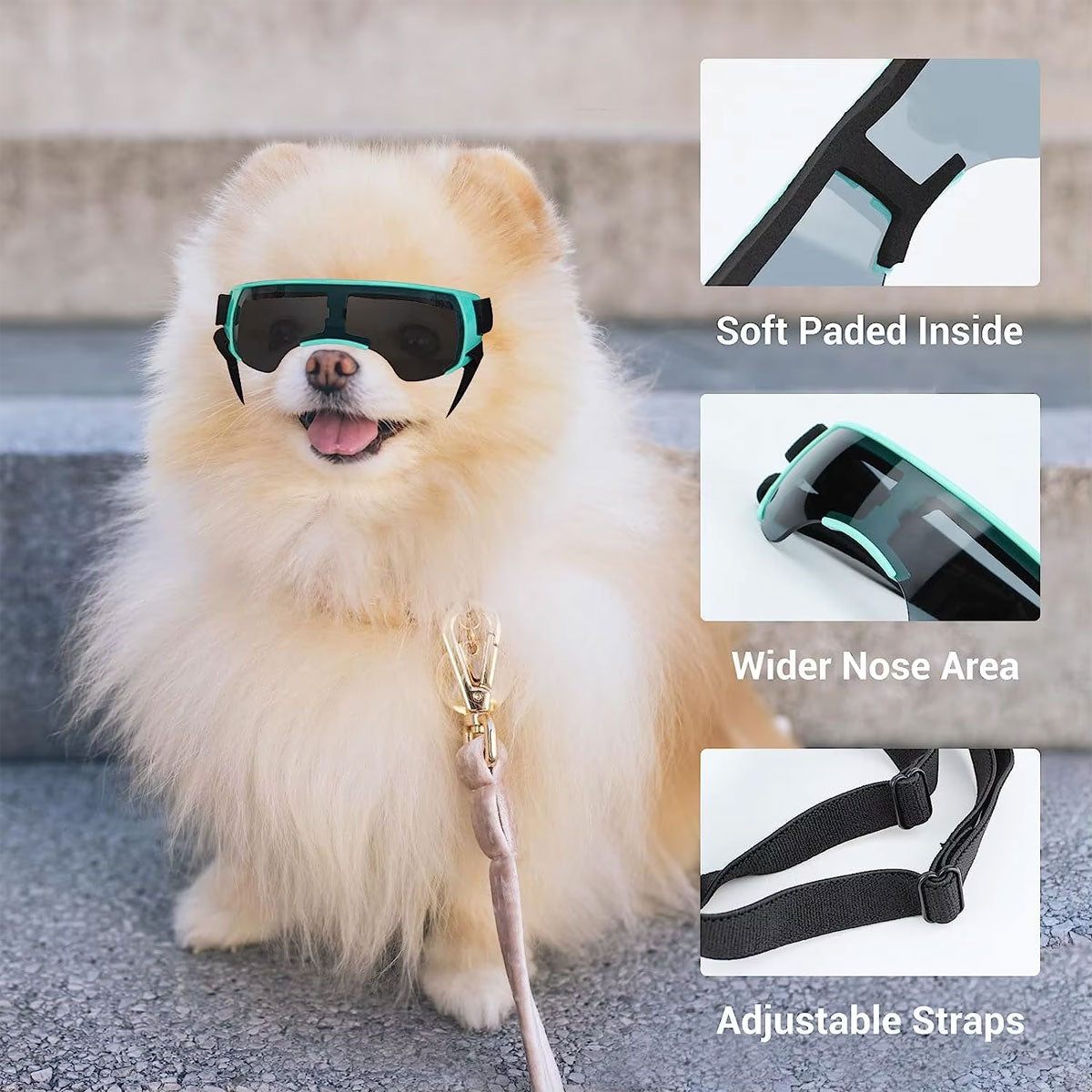 Premium Dog Sunglasses UV Eye Shield - Black