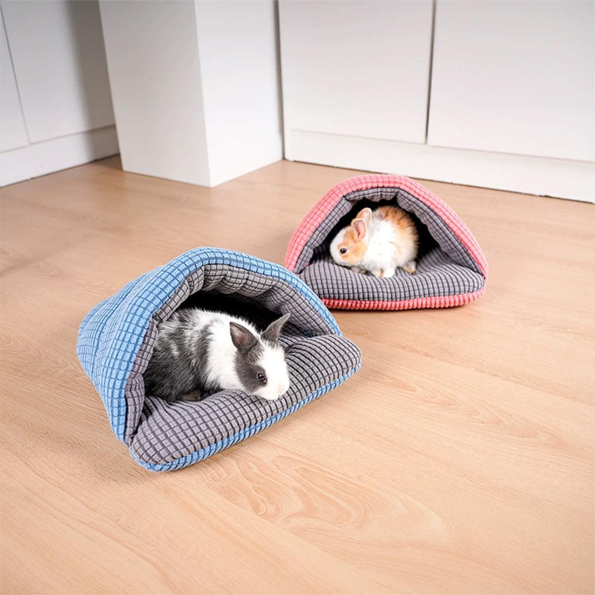 Pet Kennel Sleeping Bag Semi Enclosed Bed for Small Animals 32cm x 30cm x 16cm - Grey - SuperSaverAU - view 4