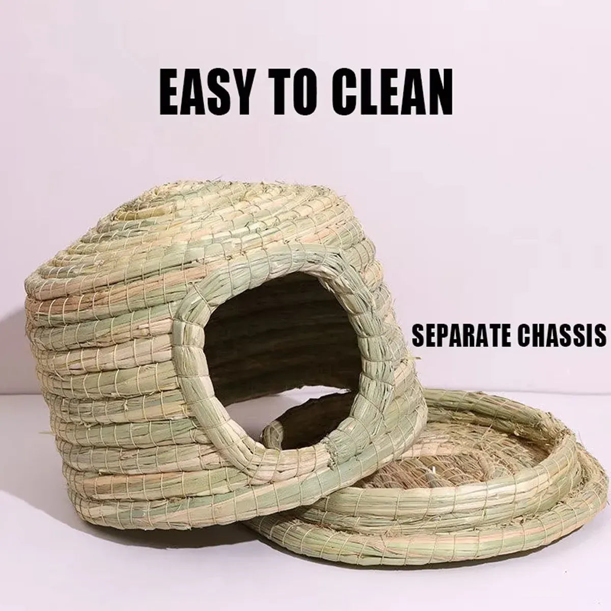 Premium Natural Straw Small Pet Grass Nest Hideout