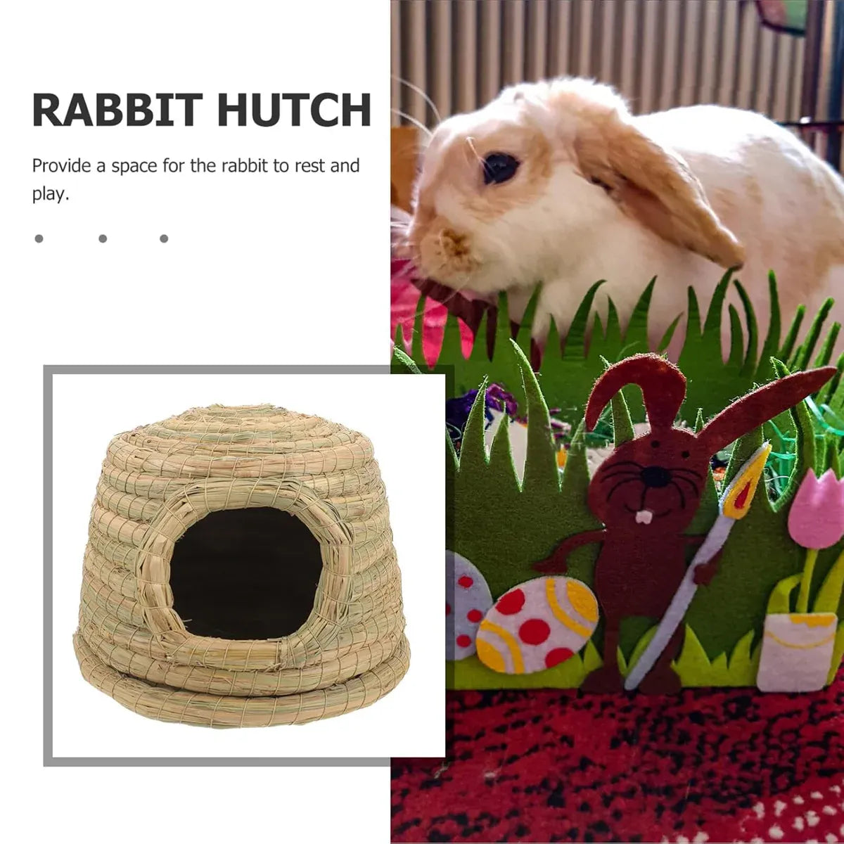Premium Natural Straw Small Pet Grass Nest Hideout
