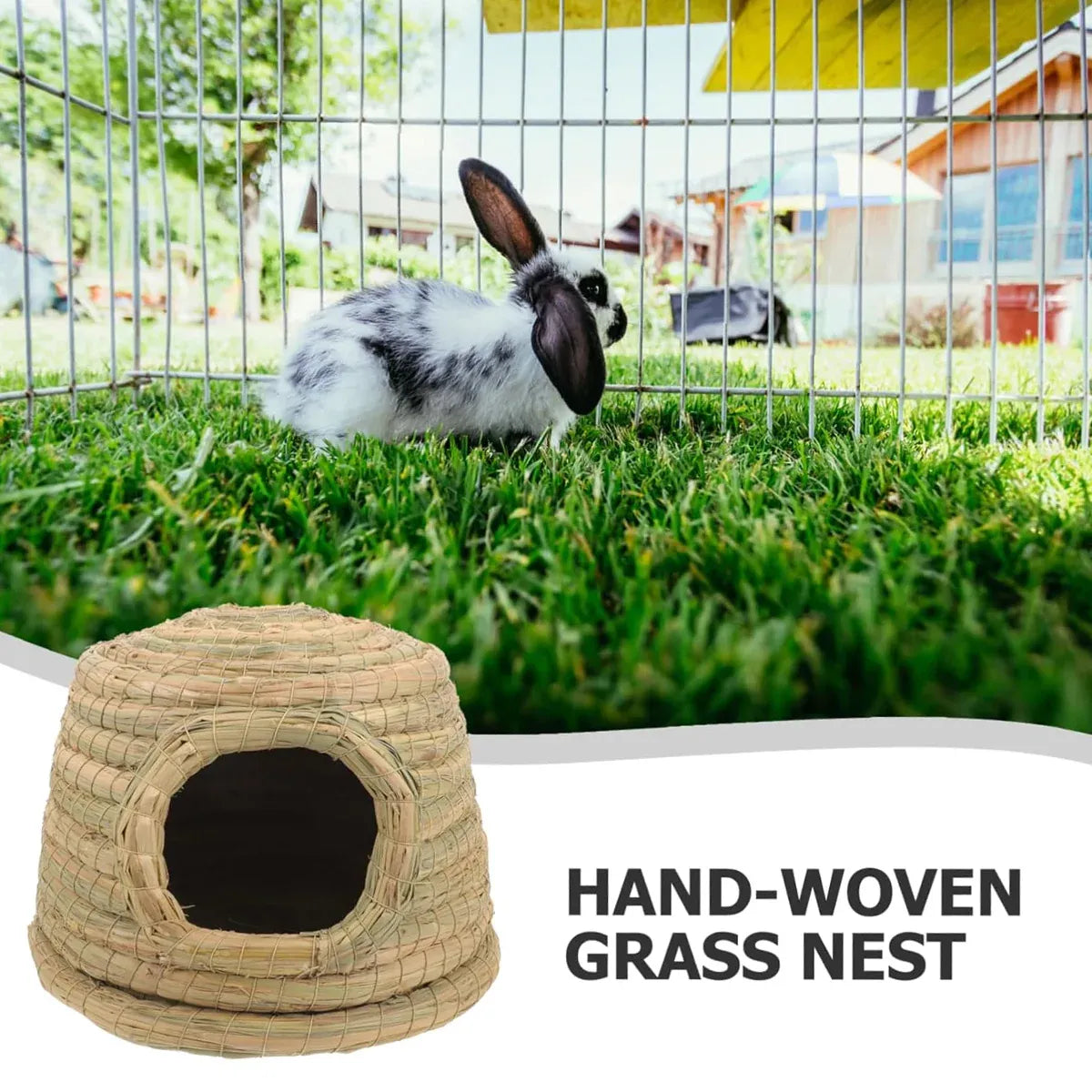 Premium Natural Straw Small Pet Grass Nest Hideout
