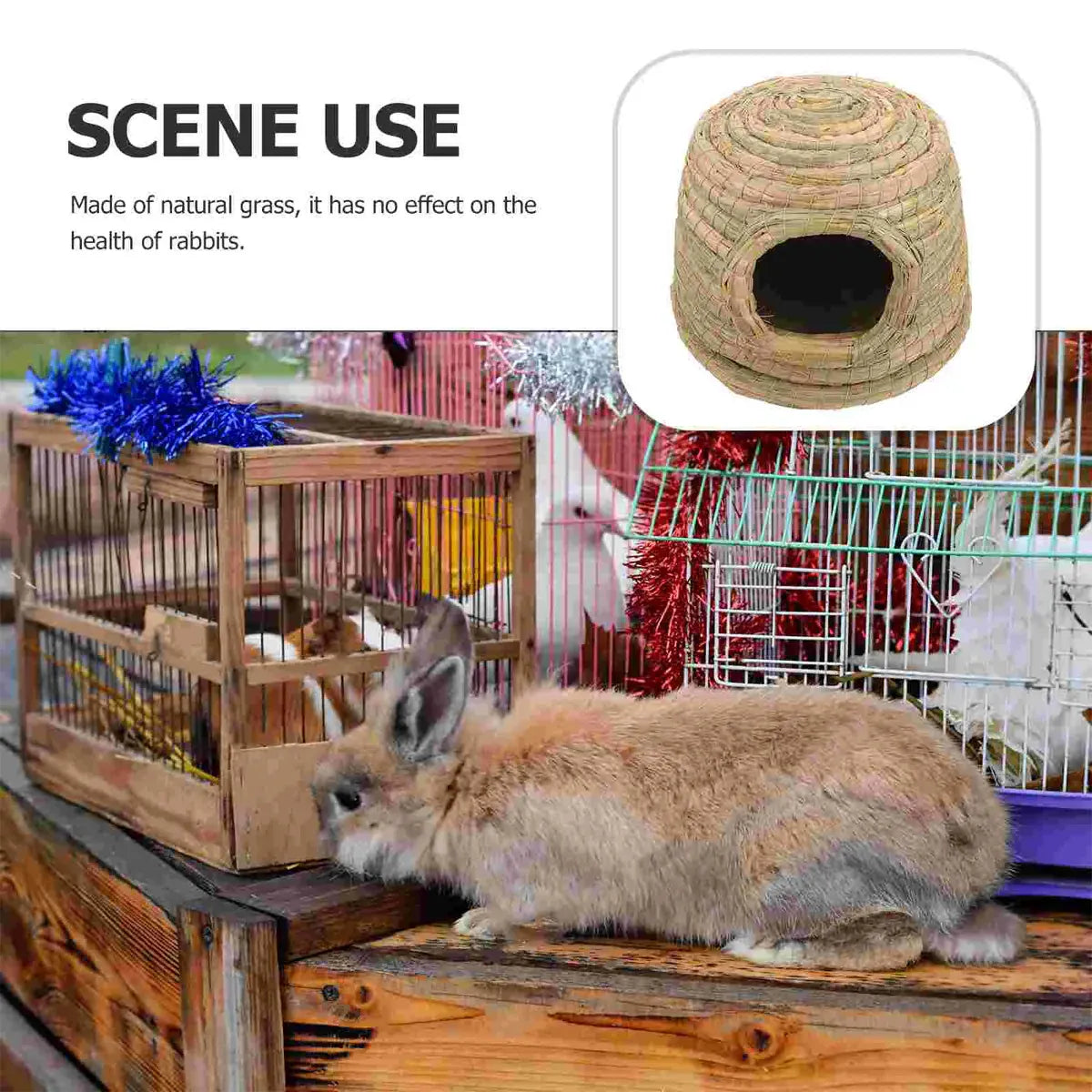 Premium Natural Straw Small Pet Grass Nest Hideout