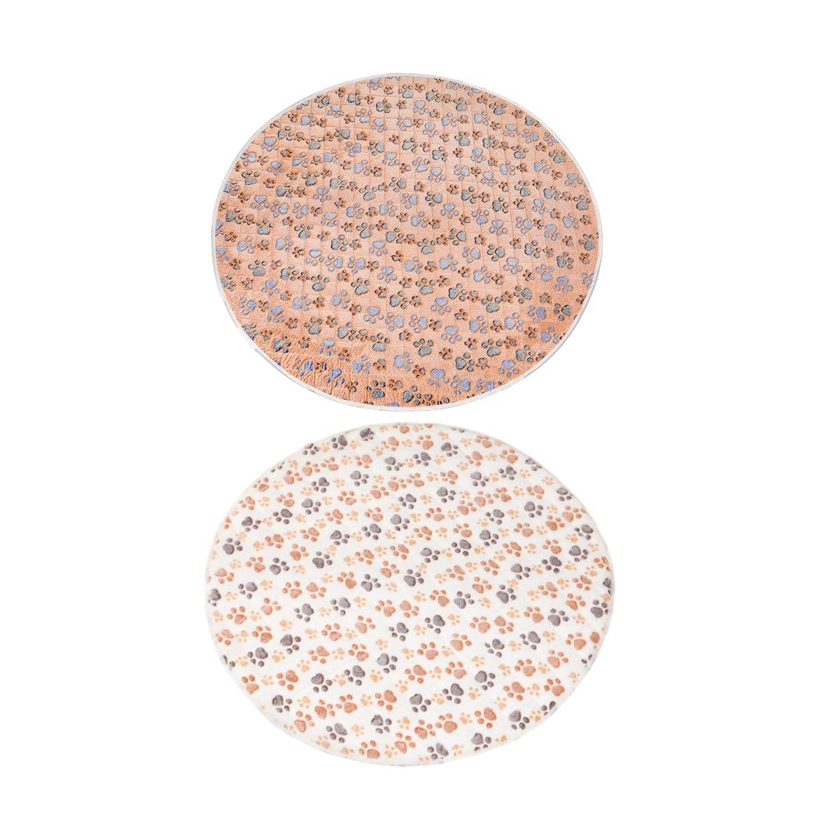 Waterproof Round Dog Pad - Non-Slip, Machine Washable, Khaki, 75cm - SuperSaverAU - view 2