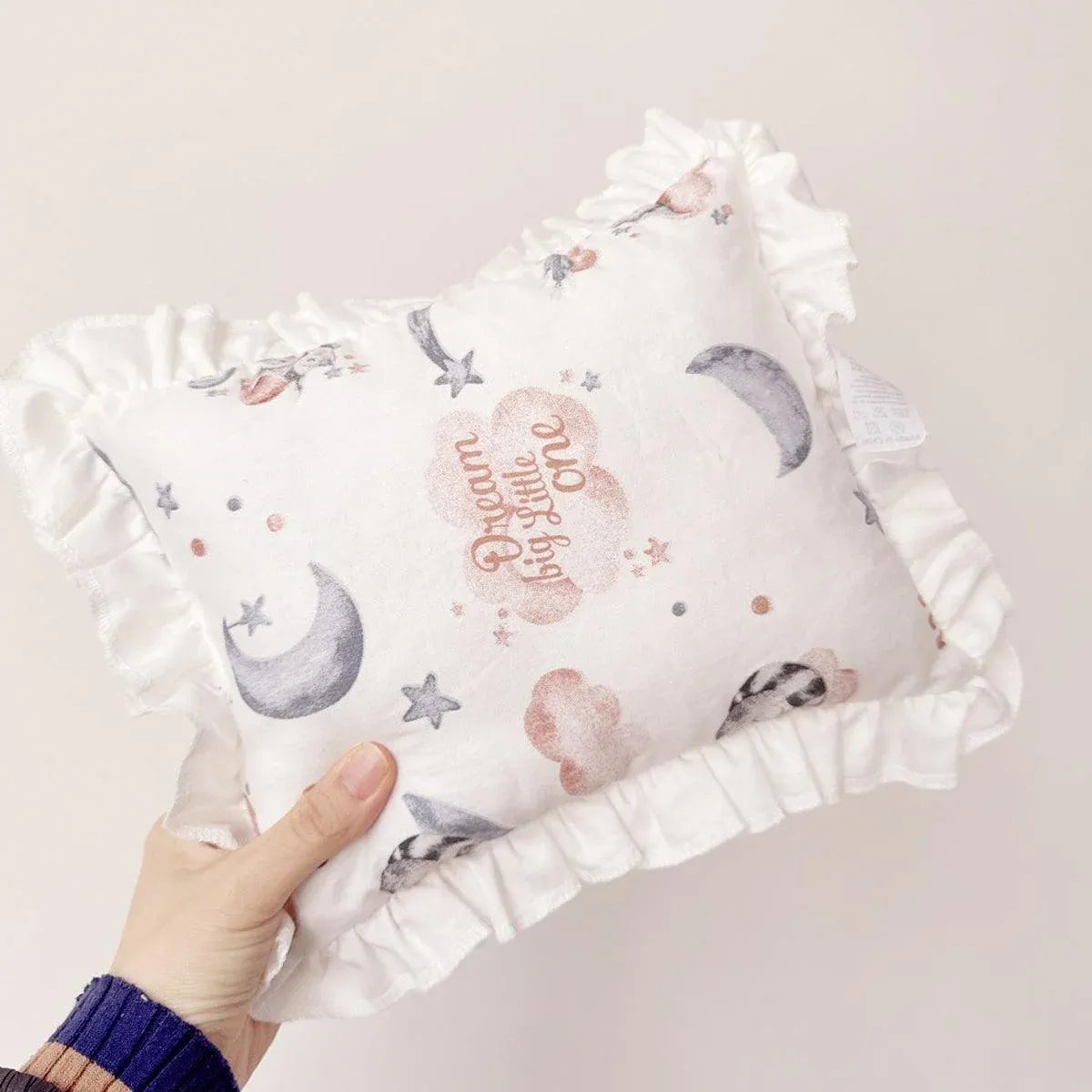 Premium Lace Cat Pillow Soft Pet Cushion - White Strawberry