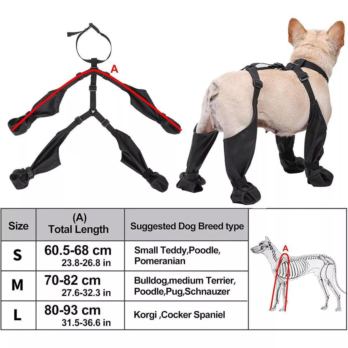 Waterproof Dog Shoes Anti-Slip with Adjustable Suspenders - M - SuperSaverAU - view 3