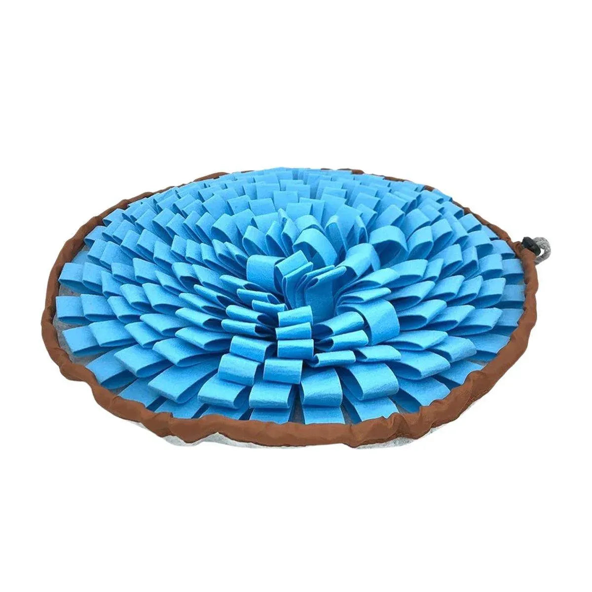 Premium Blue & Brown Pet Snuffle Mat Slow Feeder Puzzle Toy
