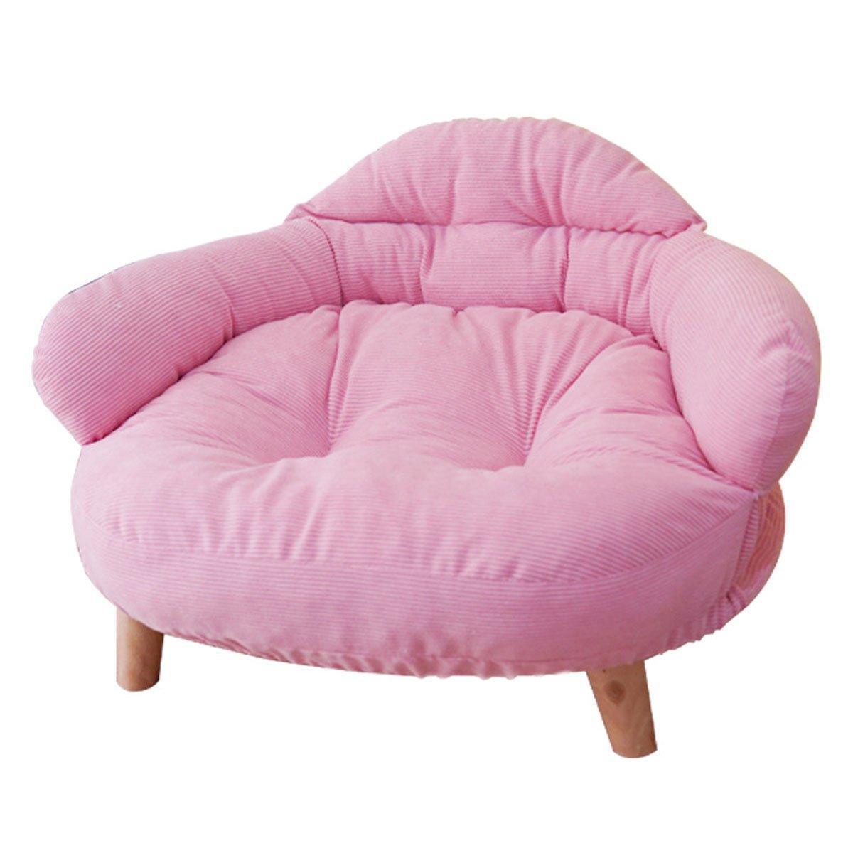 Premium Green Pet Sofa Bed with Washable Cushion & Wooden Legs