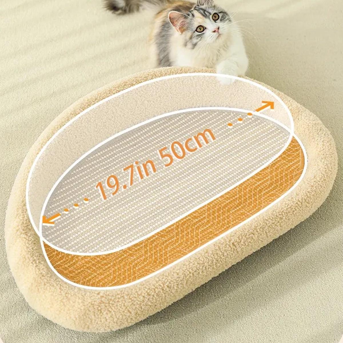 Large Cat Scratching Board Sofa - 24 x 14.96 x 7.08 inches, Scratch Resistant Nest - Grey - SuperSaverAU - view 5