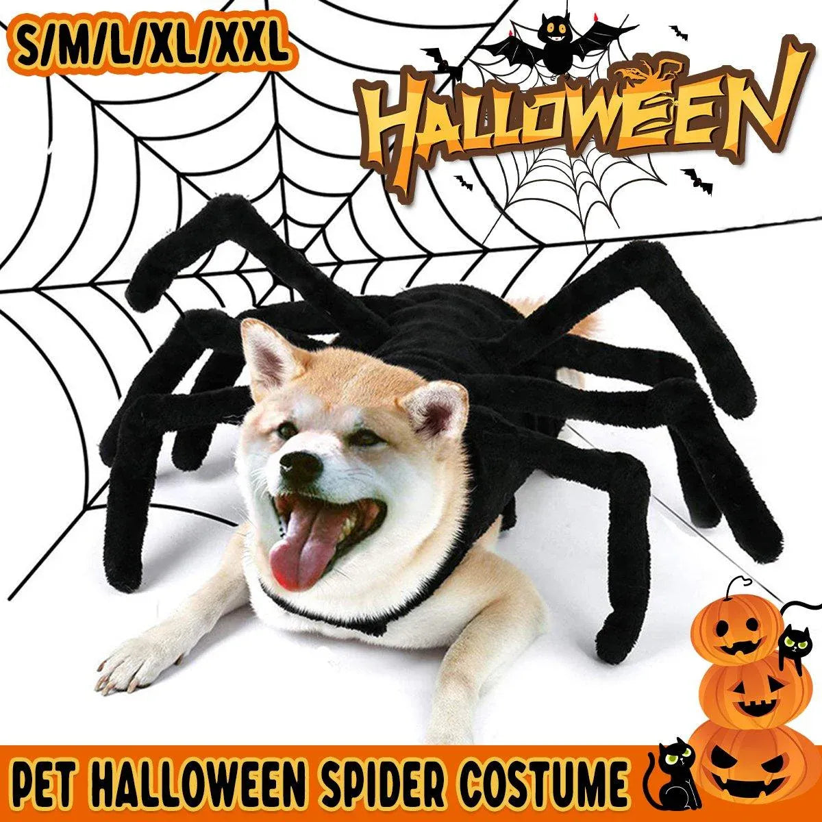 Premium Pet Spider Halloween Costume - Black L