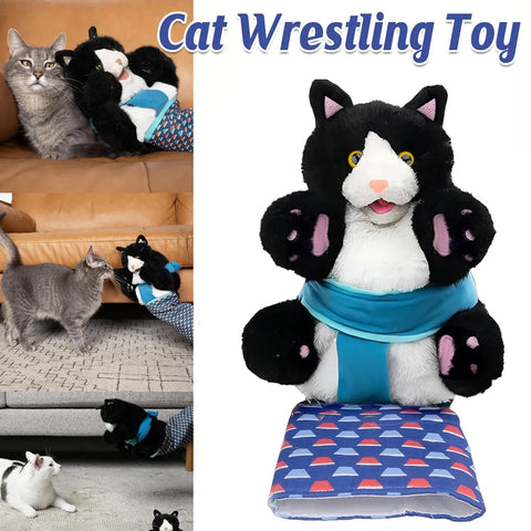 Premium Wrestler Cat Interactive Hand Puppet Toy - 20 x 50cm