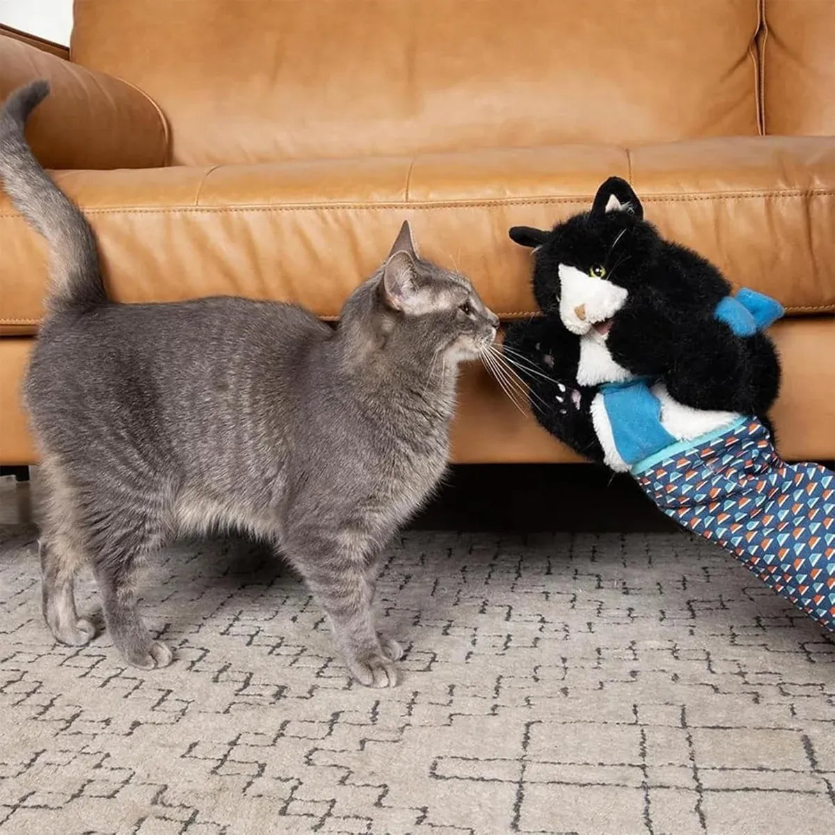 Premium Wrestler Cat Interactive Hand Puppet Toy - 20 x 50cm