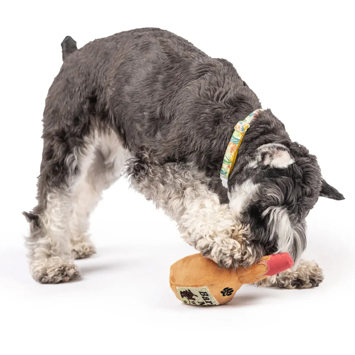 Premium Plush Wine Bottle Squeaky Dog Toy