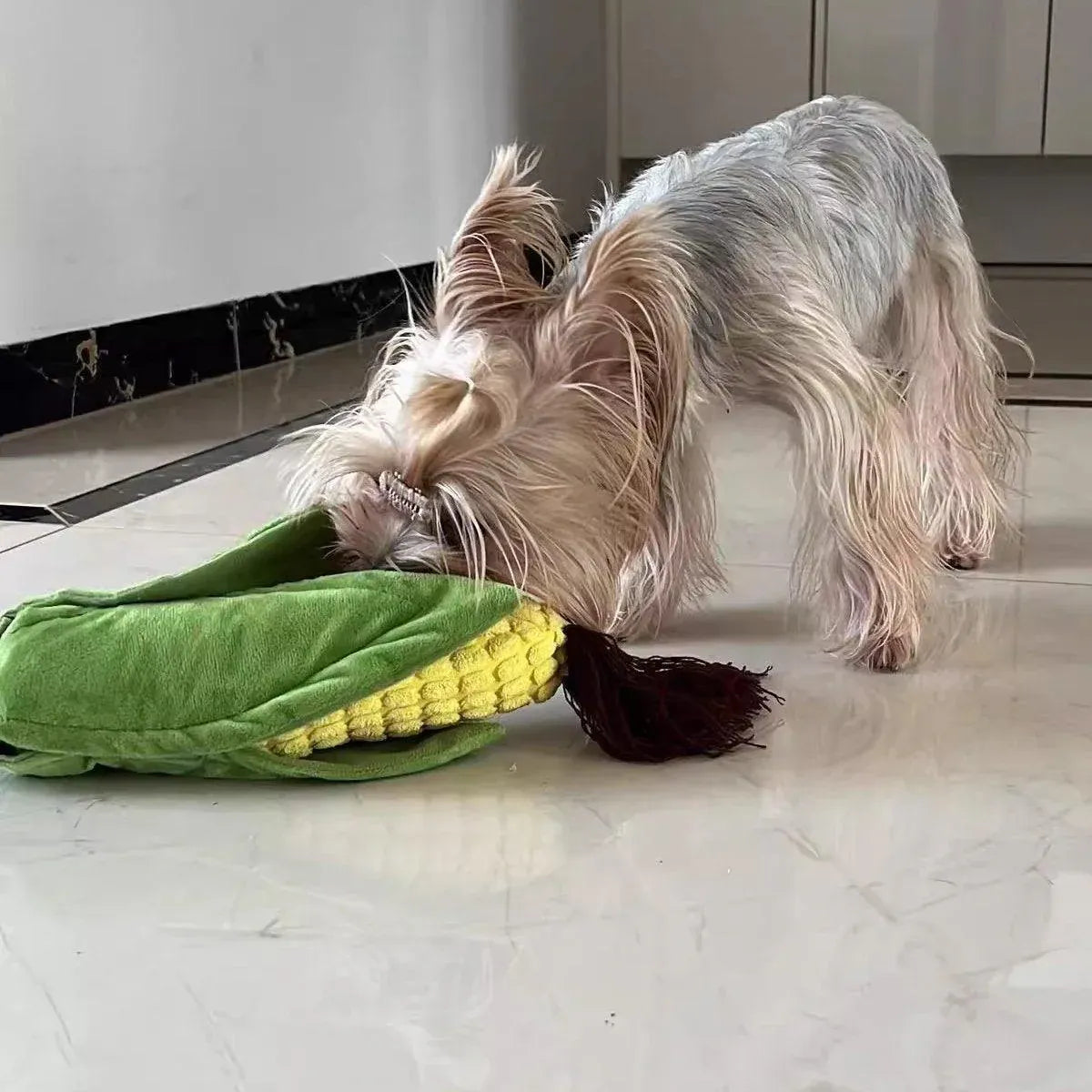 Premium Simulation Corn Dog Chew Toy with Slow Feeding Pocket