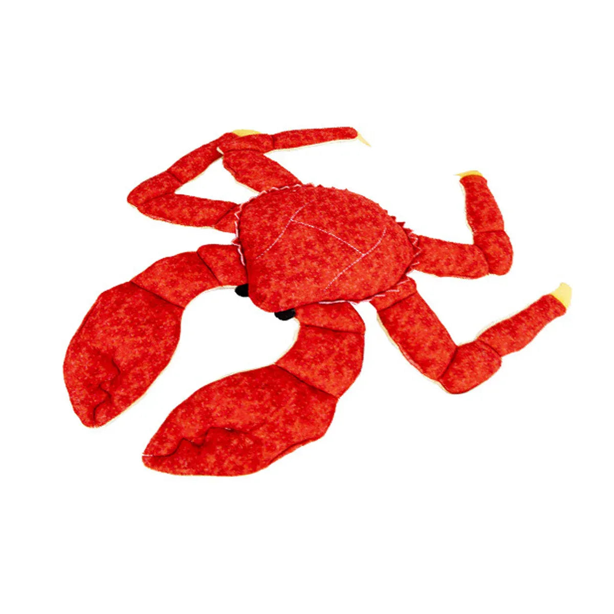 Premium Red Plush Crab Dog Toy with Reinforced Fabric