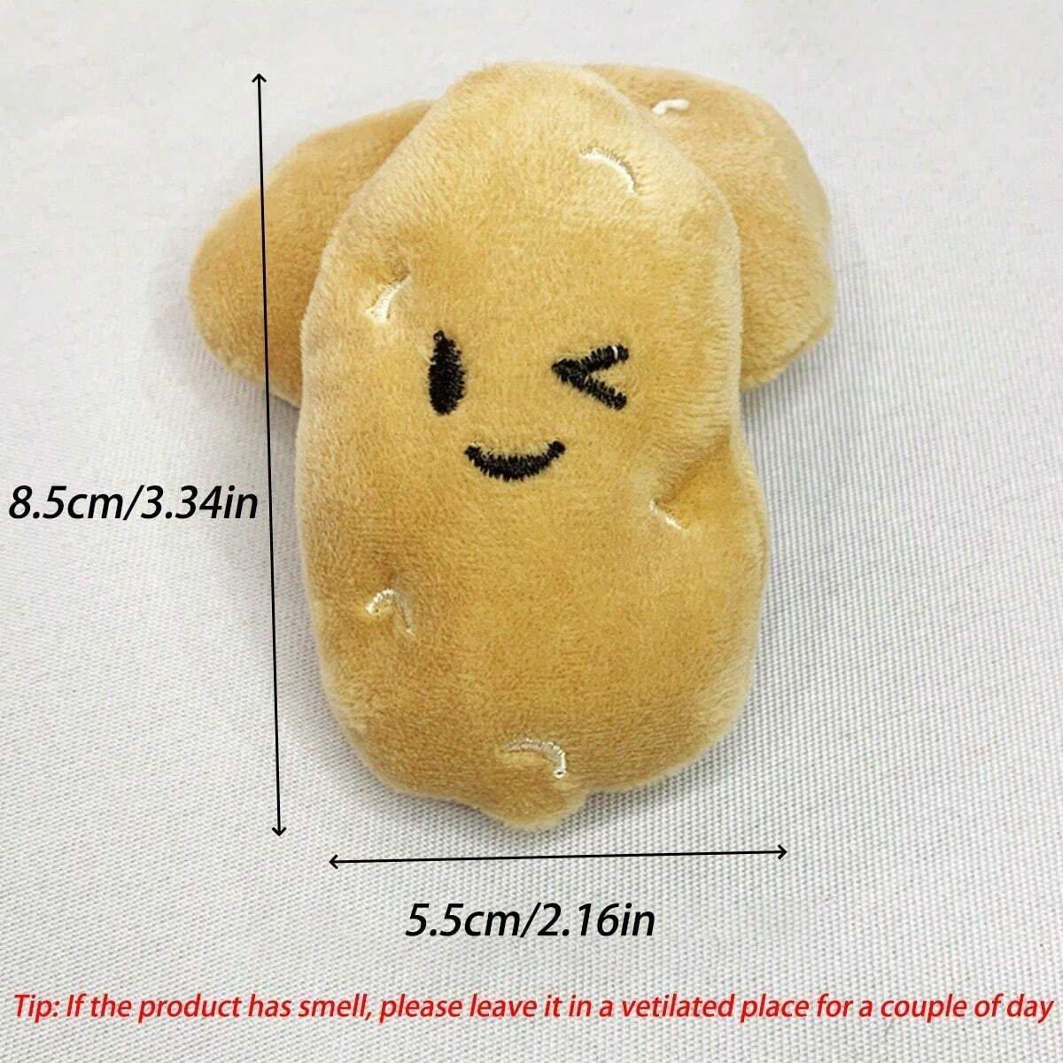 20PCS Handmade Squeaky Plush Potato Doll Toys for Dogs & Cats, 8.5cm - SuperSaverAU - view 3