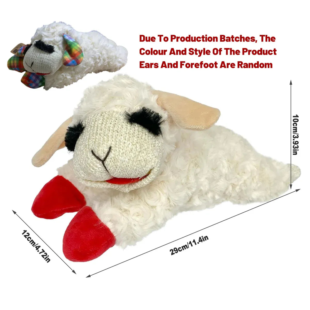 Premium Lamb Plush Squeaky Dog Toy for Small Dogs