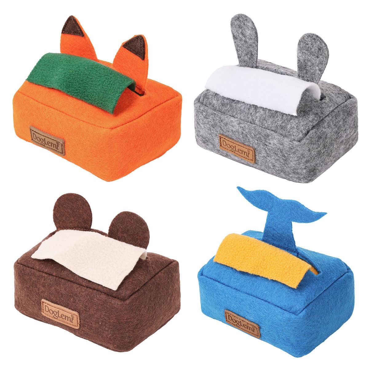 Premium Dog Sniff Training Toy Plush Treat Hiding Aid - Orange