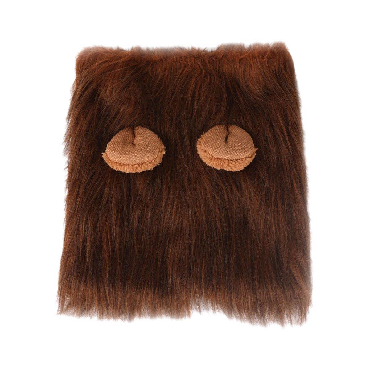 Premium Pet Lion Mane Wig Costume Adjustable - Light Brown L