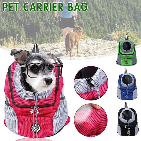 V528 Pet Backpack Carrier L Size for Dogs & Cats - Black, Breathable Mesh - SuperSaverAU - view 1