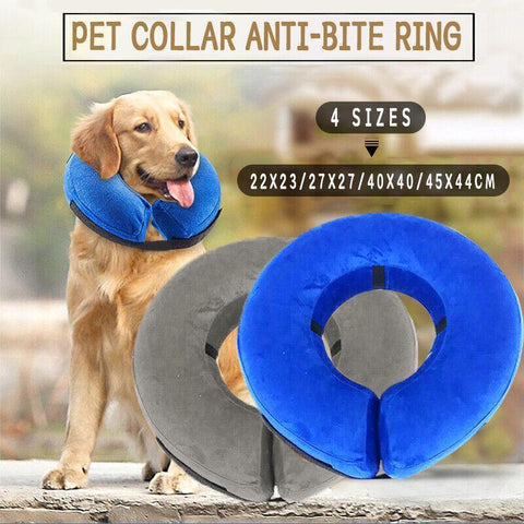 Pet Dog Inflatable Soft Healing Collar Cone - L (40*40CM) - Lightweight, Adjustable - SuperSaverAU - view 1