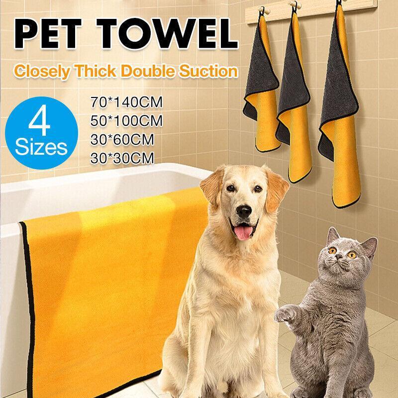 Premium Microfiber Pet Drying Towel Ultra-Absorbent - 70 x 140cm