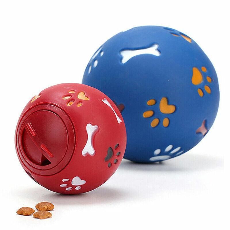 Premium Dog Treat Ball Puzzle Feeder Toy - Blue 11cm