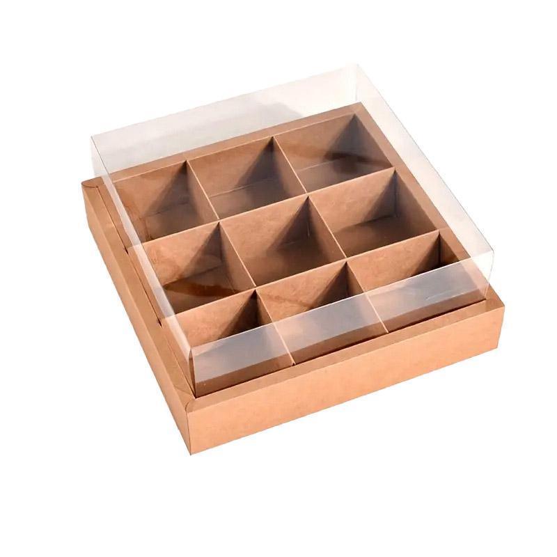 Premium Kraft Paper Lunch Boxes with Clear Lid - Large, 5 Pack