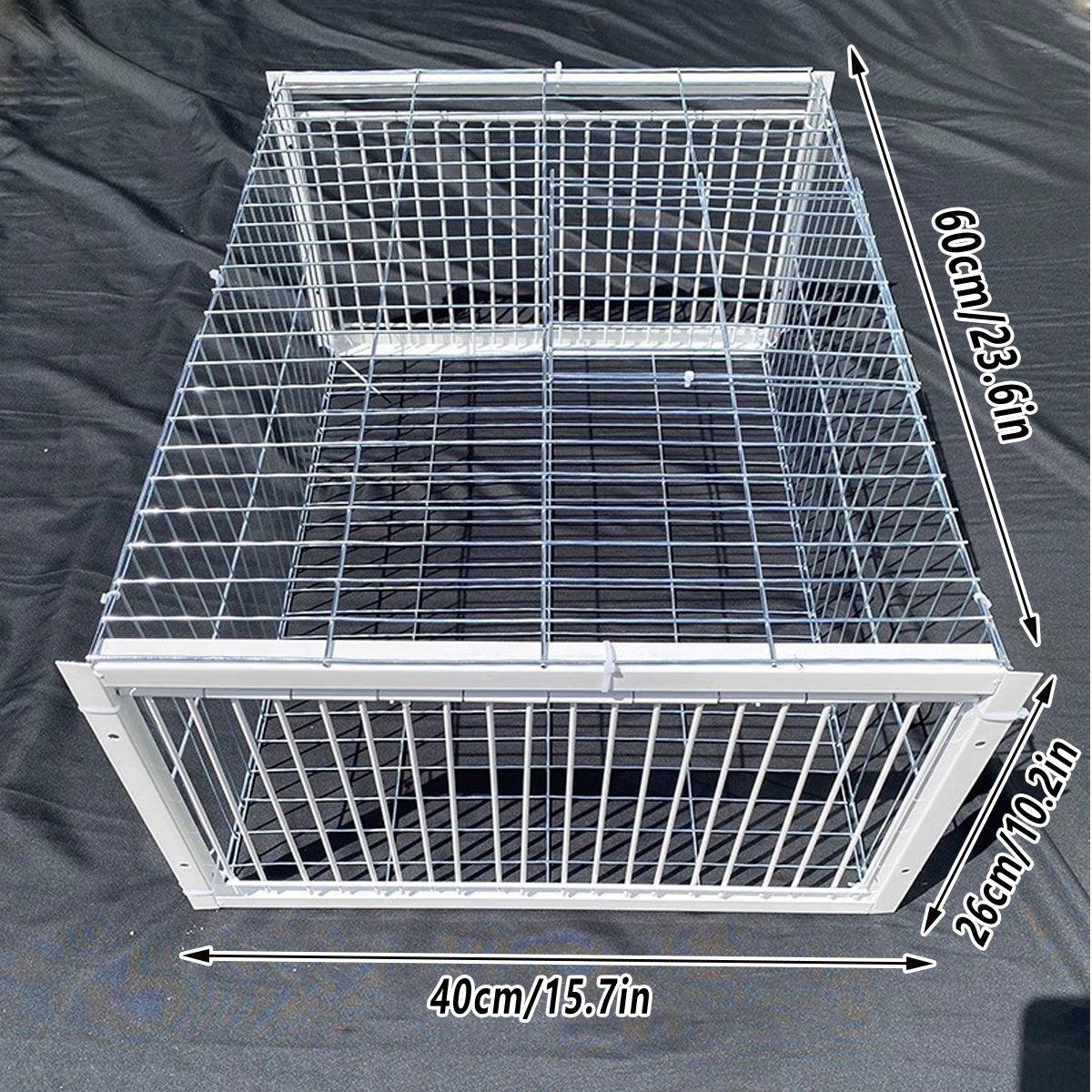 Premium White Metal Pigeon Cage for Indoor & Outdoor Use - 40 x 26 x 60cm