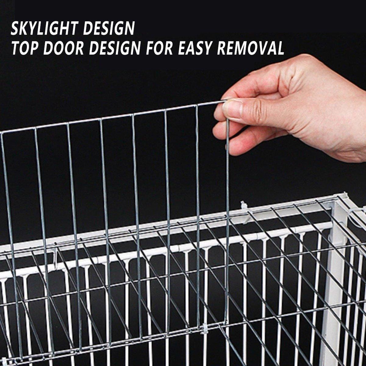 Premium White Metal Pigeon Cage for Indoor & Outdoor Use - 40 x 26 x 60cm