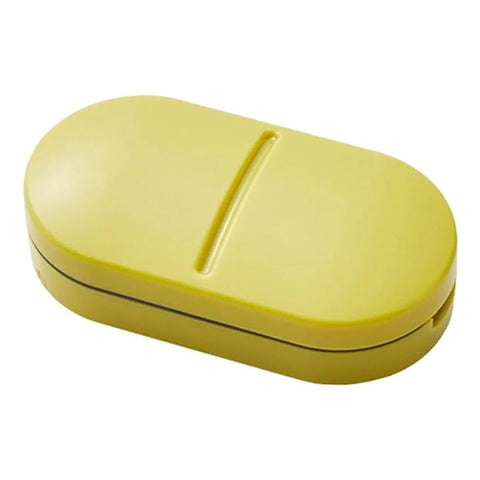 Premium 3pcs Yellow Tablet Cutter Pill Splitter and Medicine Storage Box