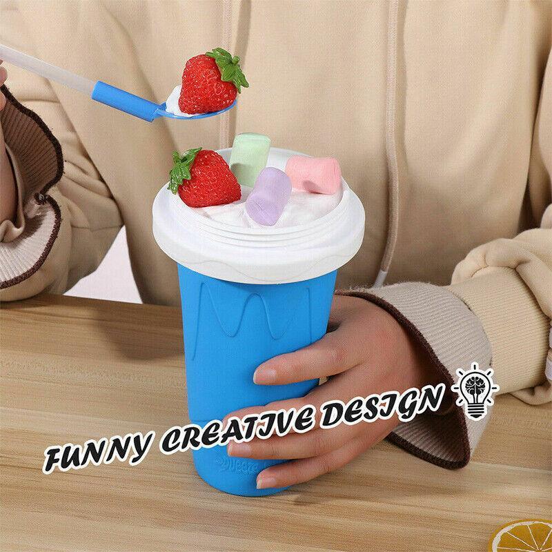 Slushie Maker Cup Quick Freeze Magic Squeeze Cup Milkshake Cup Ice Cream Maker - Green - SuperSaverAU - view 3