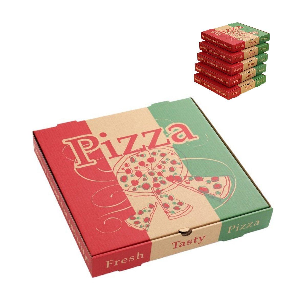 Premium Folding Pizza Boxes – Natural Brown 11 Inch, 50 Pack