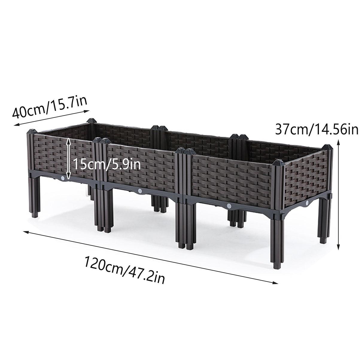 Premium Outdoor Rectangular Planter Box – Dark Brown 120cm
