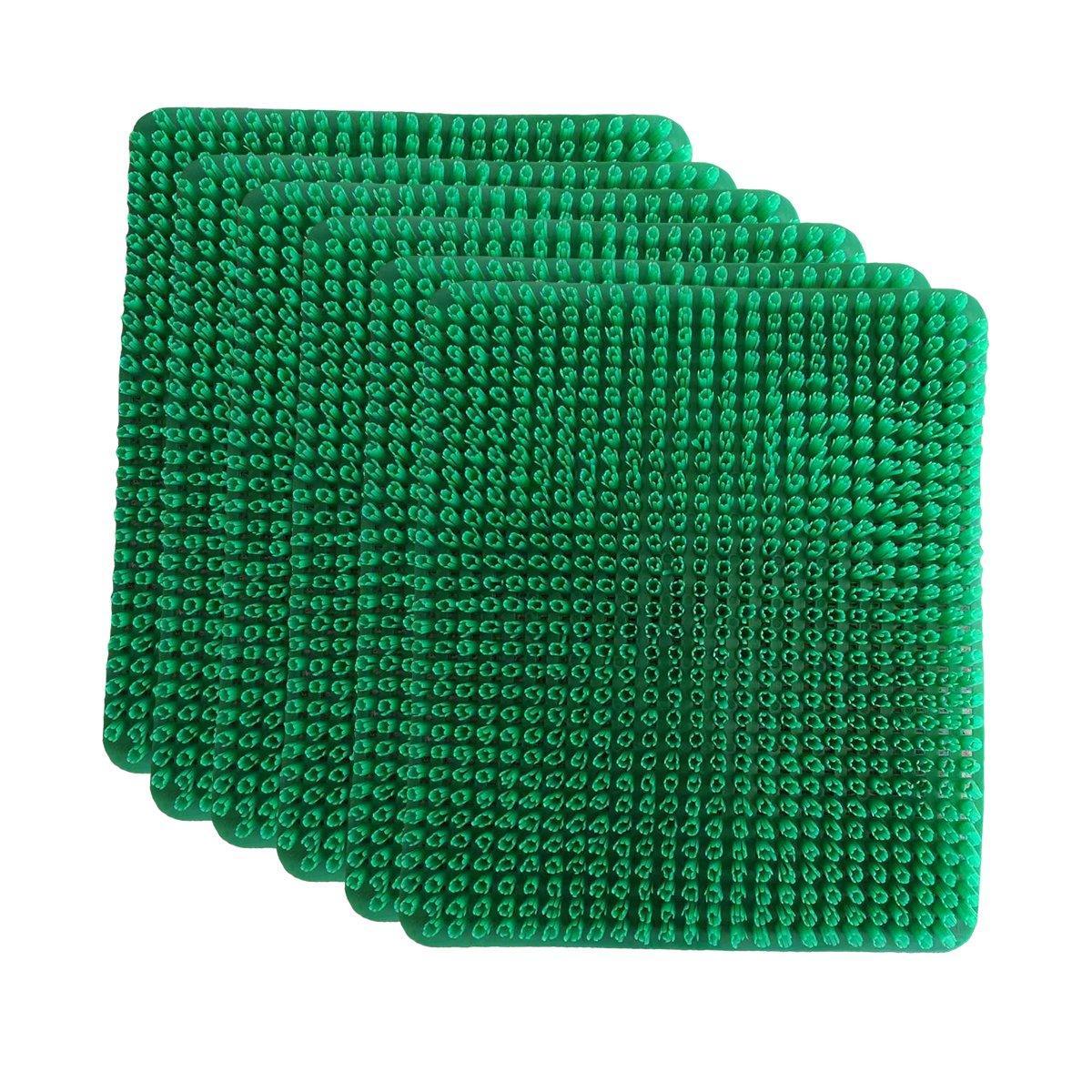 Premium Green Chicken Nest Box Grass Mats Washable - 6 Pack