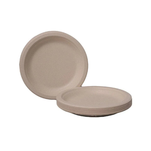 100x Biodegradable Sugarcane Paper Trays - Eco-Friendly & Durable for Food - 7inches-100pcs
