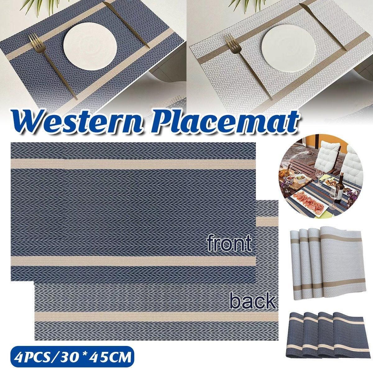Premium Anti-Slip Woven Placemats – Beige 4 Pack, Heat Resistant
