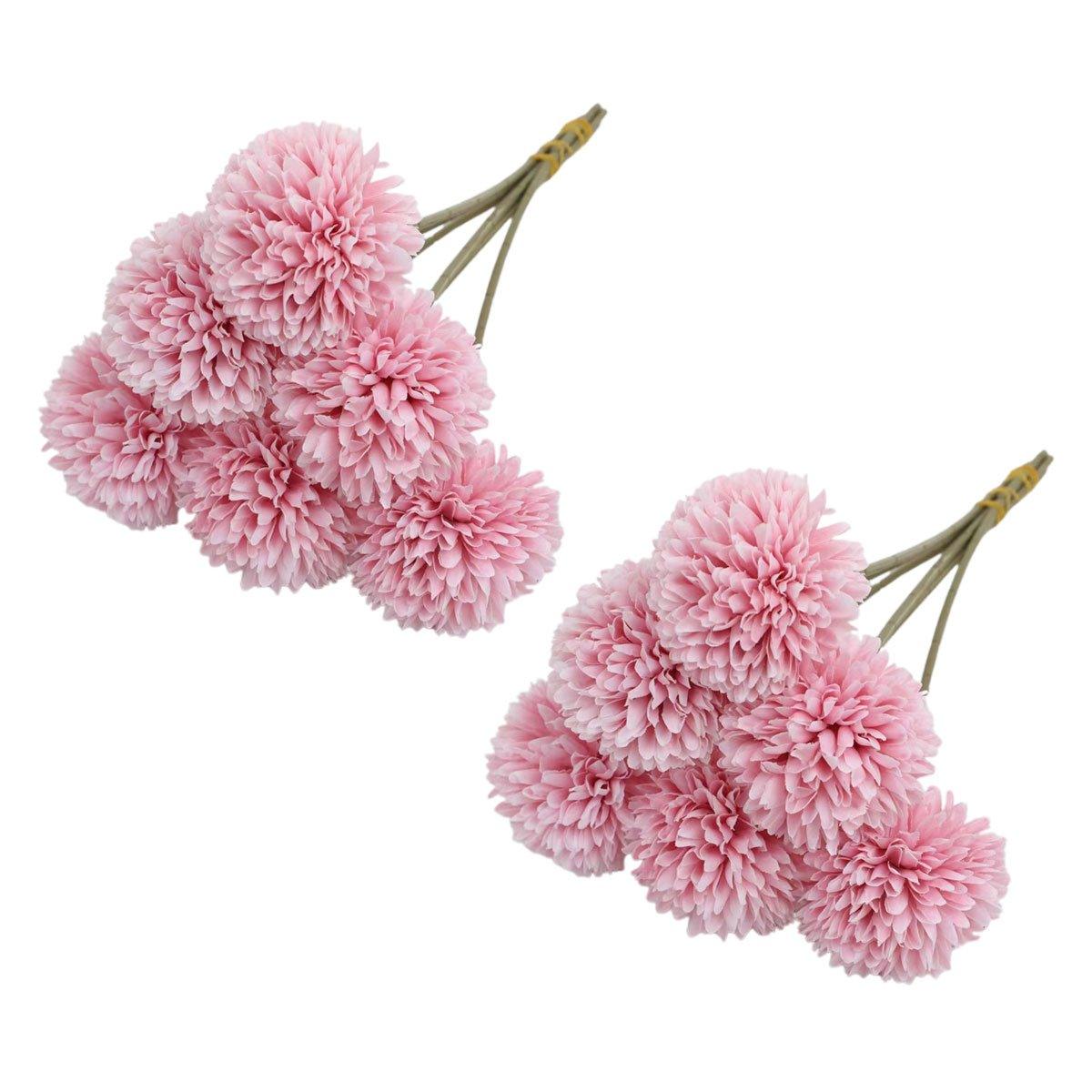 Premium Artificial Dandelion Flowers – Blue 12 Pack