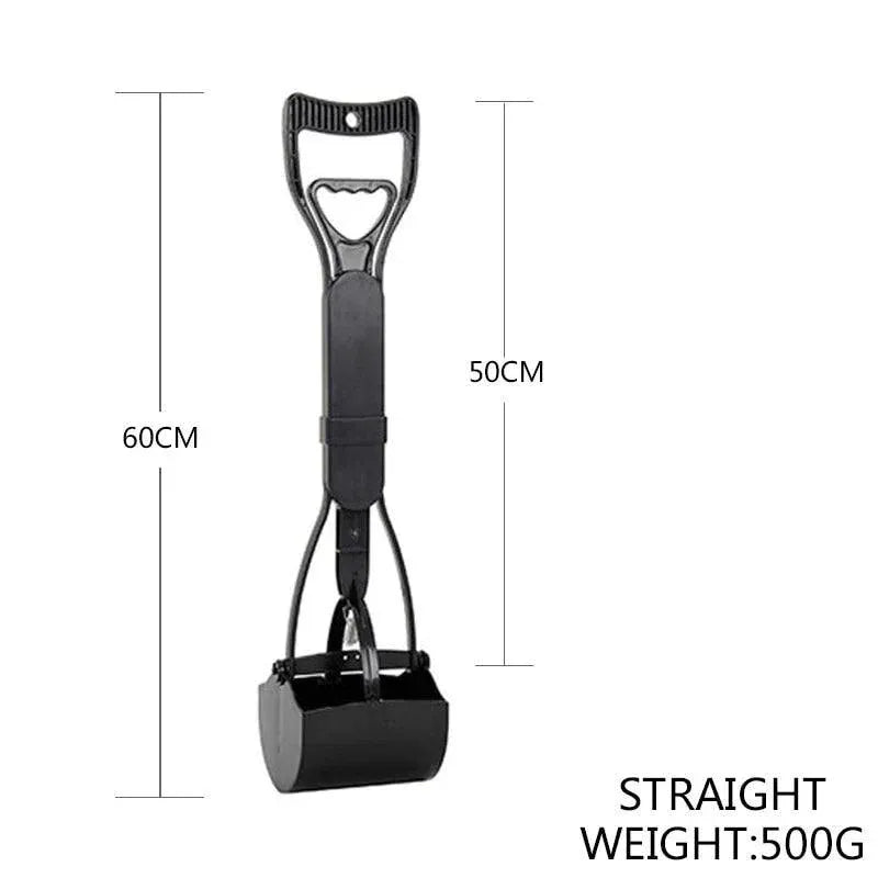 Premium Black Long Handle Dog Pooper Scooper - 60cm