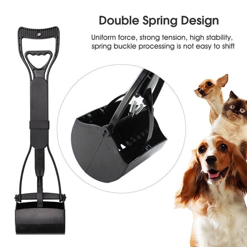 Premium Black Long Handle Dog Pooper Scooper - 60cm