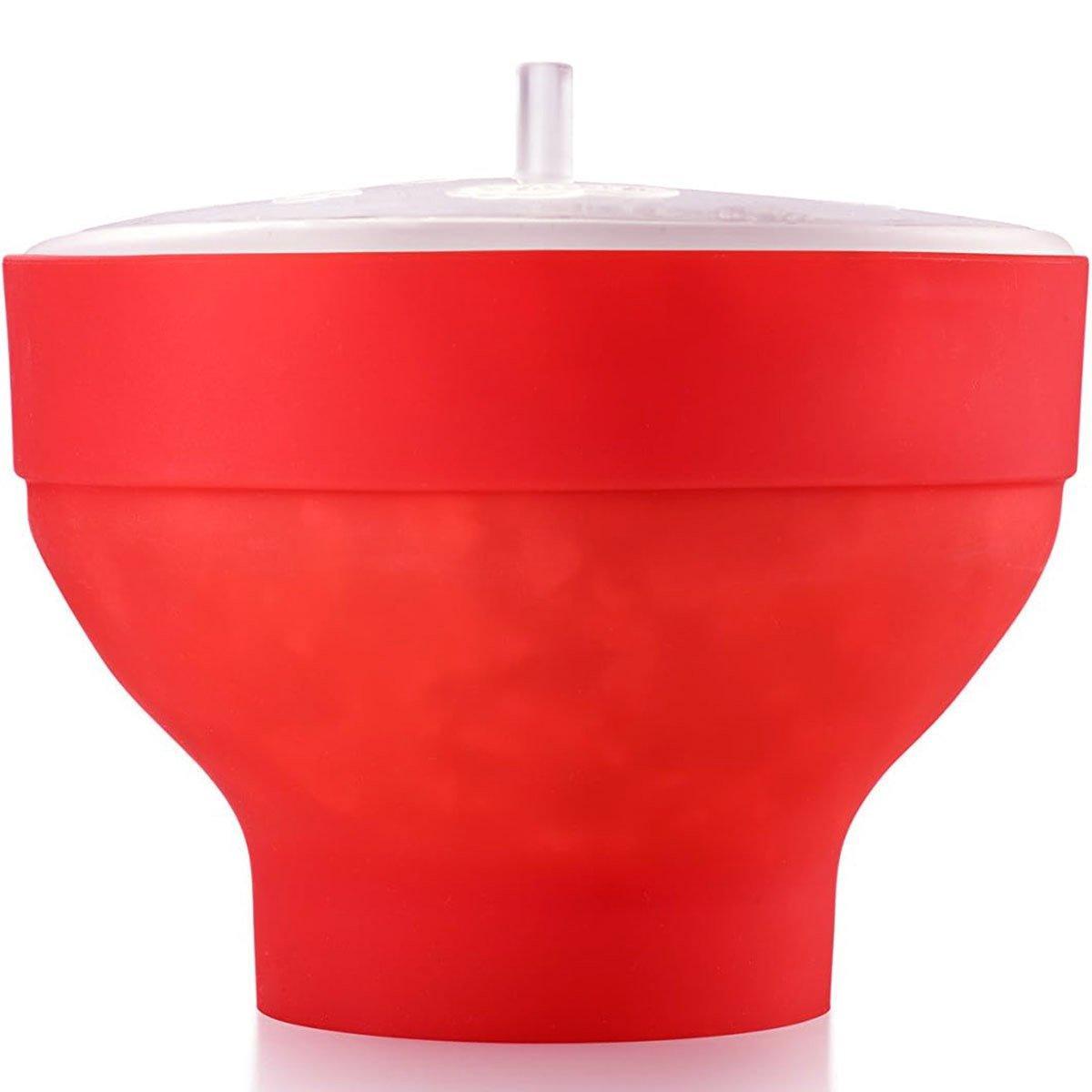 Premium Foldable Silicone Microwave Popcorn Bucket – with Lid