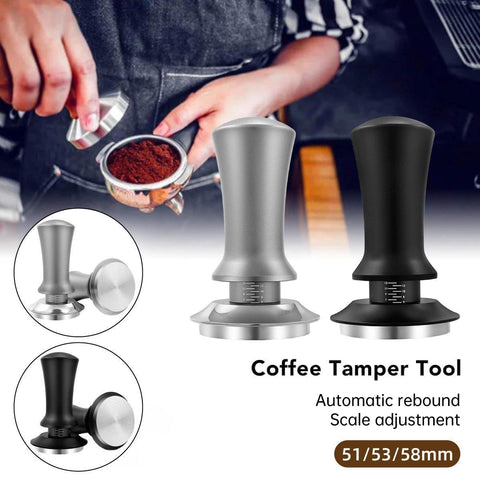Adjustable Coffee Tamper with Scale Constant Pressure Espresso Powder Press Tool - Black-51mm - SuperSaverAU - view 1