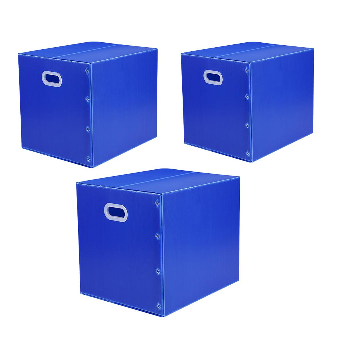 Premium Foldable Waterproof Plastic Storage Box – Blue 40 x 30 x 30cm