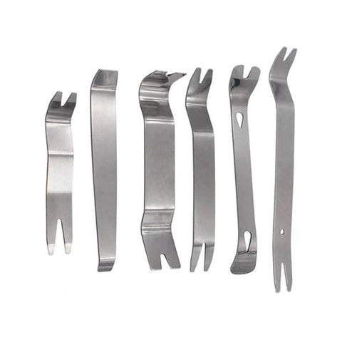 Premium 6 Piece Metal Pry Bar Fastener Remover Tool Set