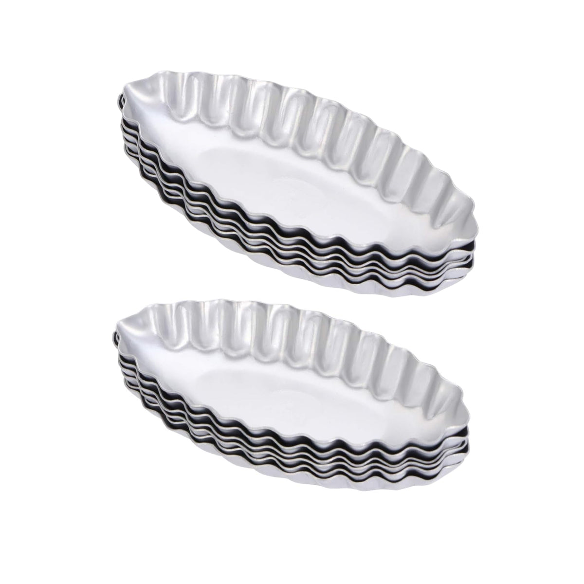 Premium Boat-Shaped Aluminium Tart Moulds – 10 Pack
