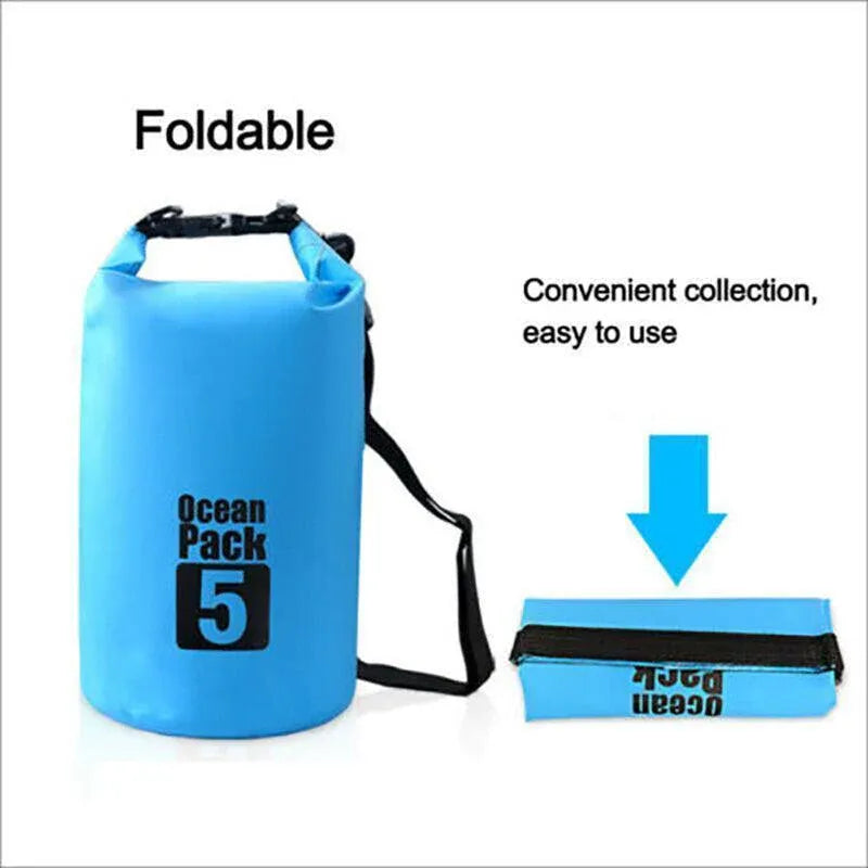 Premium 20L Orange Waterproof PVC Dry Bag Outdoor Camping Fishing Canoeing