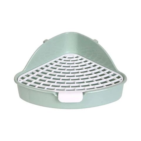 Premium Rabbit Litter Box with Hygienic Grid - Green