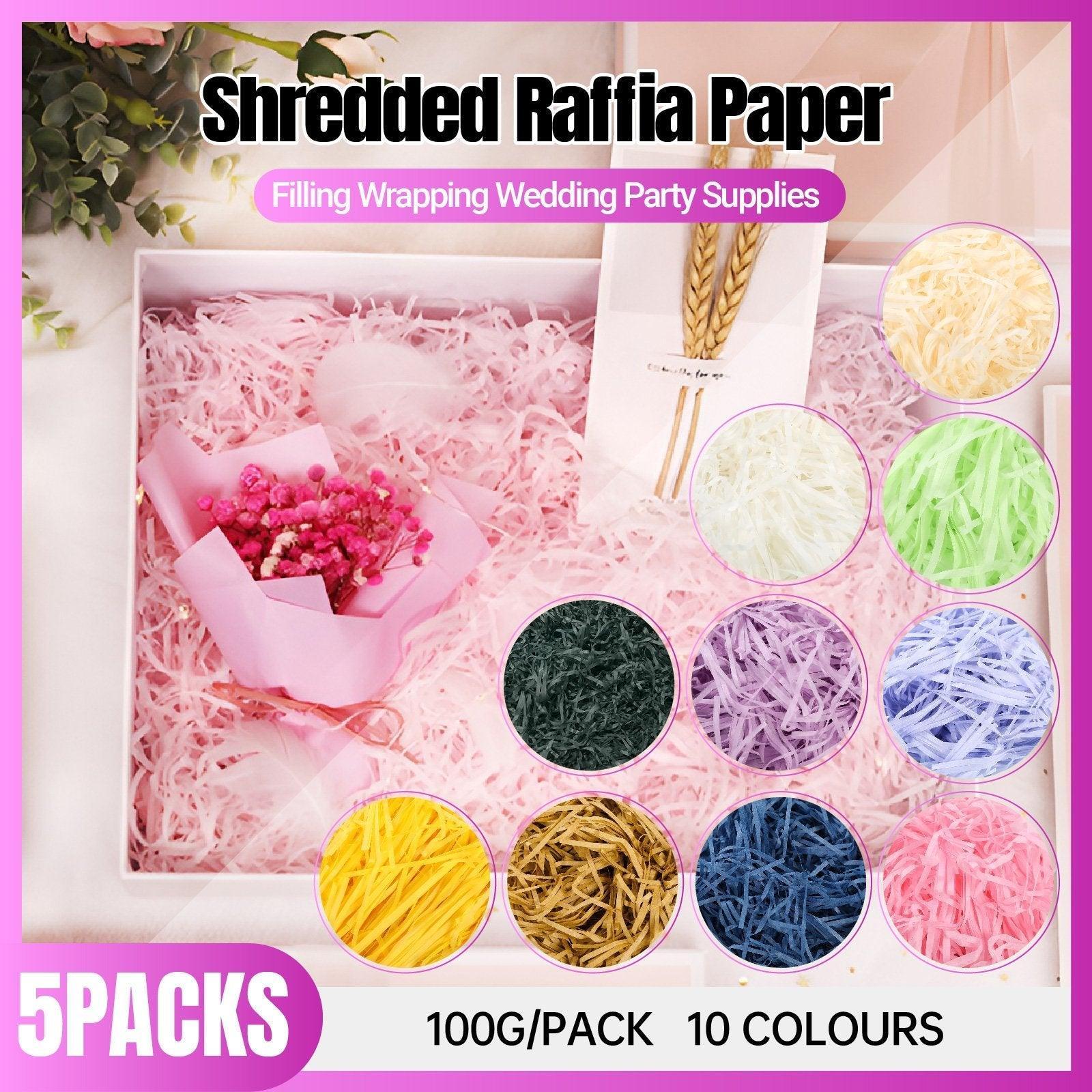 Premium Raffia Paper Shreds Gift Box Filler – Army Green 500g